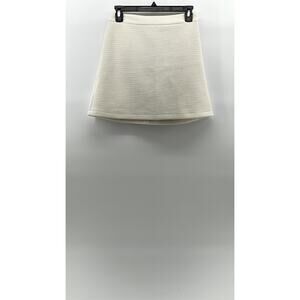 SPORTSGIRL Women's White Textured Pull-On A-Line Pocketless Mini Skirt SZ XS